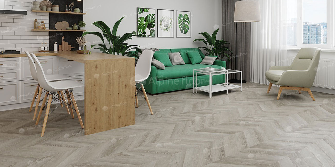 Alpine Floor Chevron Alpine LVT