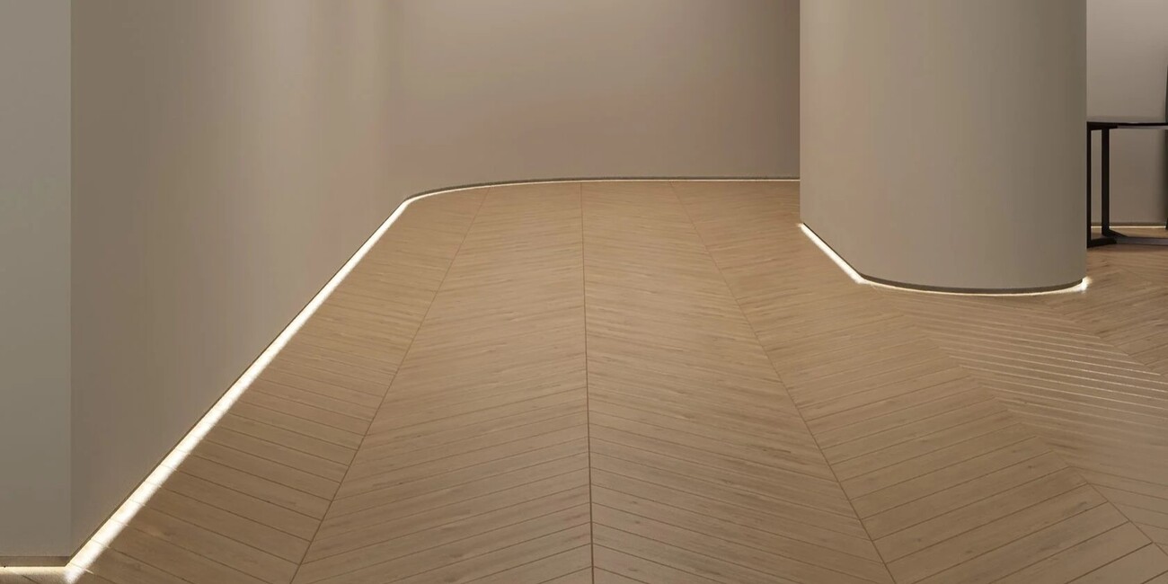 Laconistiq Скрытый/Теневой плинтус для радиусных стен