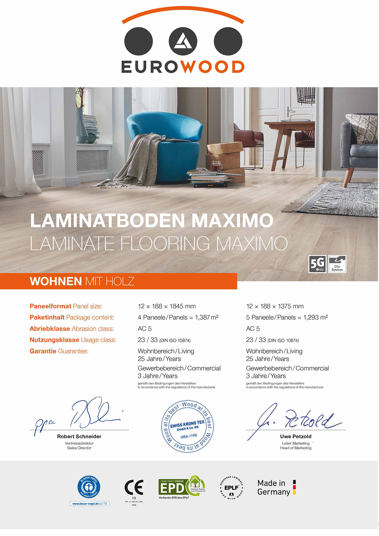 Eurowood Maximo sertificat
