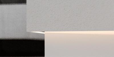 Плинтус Ликорн Скрытый плинтус / Теневой профиль C-02.2.1 Серебристый, со сплошной грунтованной вставкой под покраску (К-27.80)