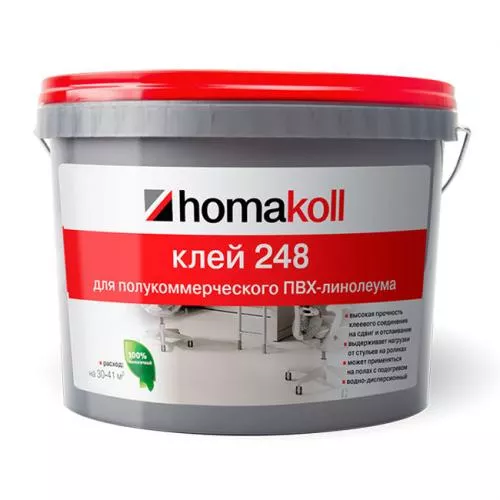  Клей для полукоммерческого линолеума Homakoll 248 7 кг