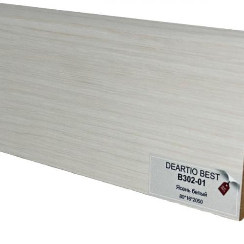 Плинтус DeArtio Wood B302-01 Ясень белый