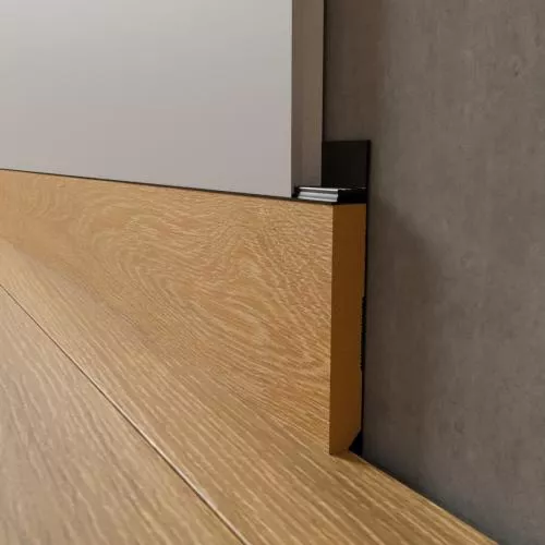  МДФ Вставка+Шпон в скрытый плинтус Без покрытия