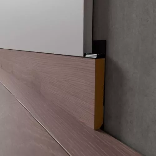  МДФ Вставка+Шпон в скрытый плинтус с покрытием