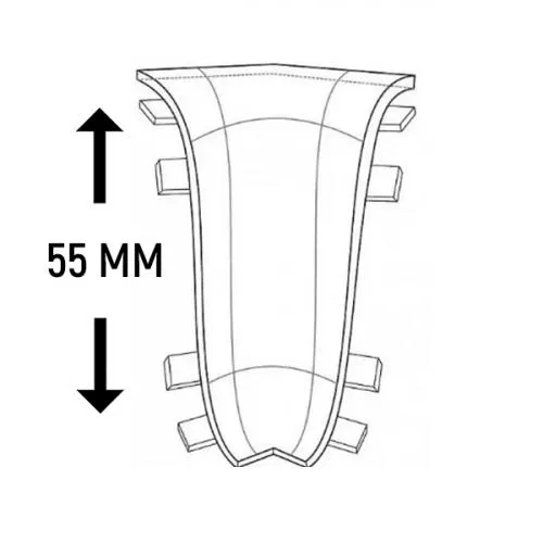  Угол внутренний к плинтусу Royce 55 мм