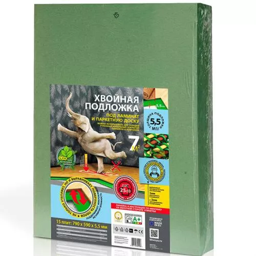 Подложка  листовая хвойная Steico Underlay 5.5 мм