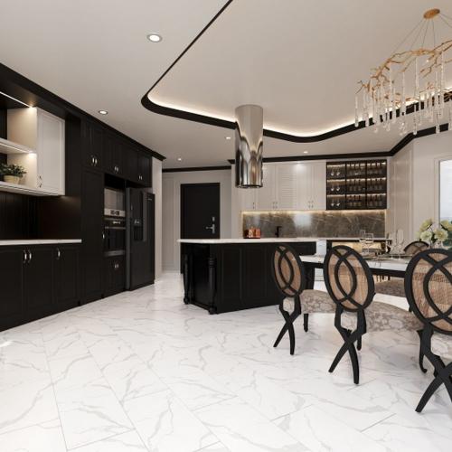Кварцвиниловая плитка NT Ceramic Каменный Бетон (Betone Stone) SP55101ST Bianco Calacata