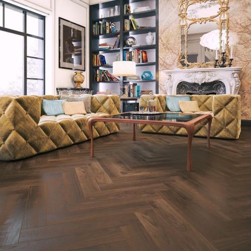 Кварцвиниловая плитка Primavera Herringbone 3290 Орех Американский